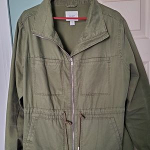 Olive green utility jacket